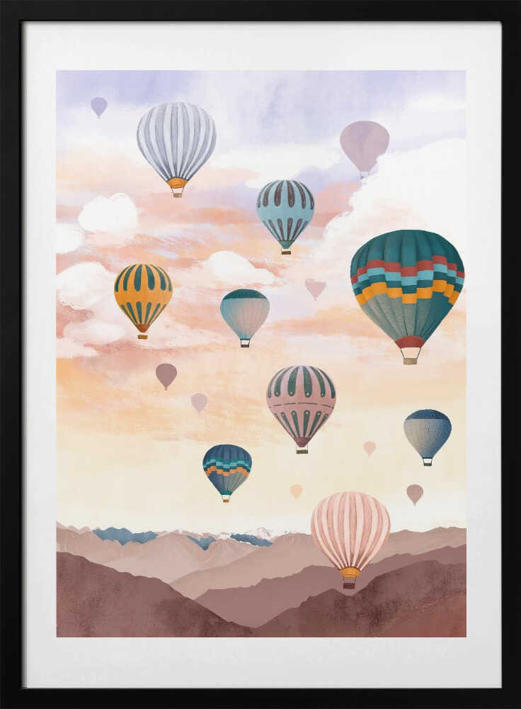 Airballoon Sky - Art Print by Goed Blauw