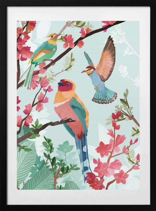 Birds of Summer - Art Print by Goed Blauw