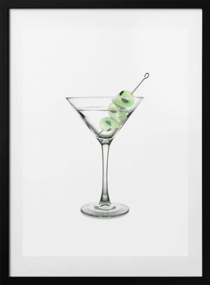 UFO Martini - Art Print by Artem Pozdniakov