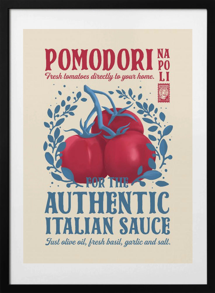 Pomodori Kitchen print - Art Print by Dion Gem