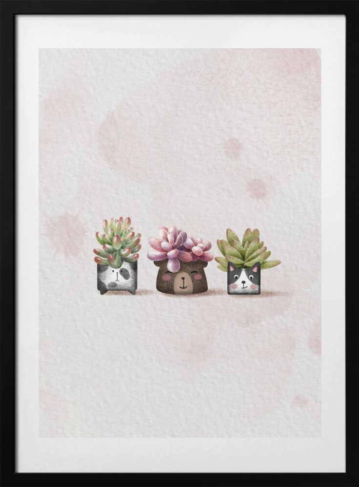 Cute Succulents - Art Print by Xuan Thai