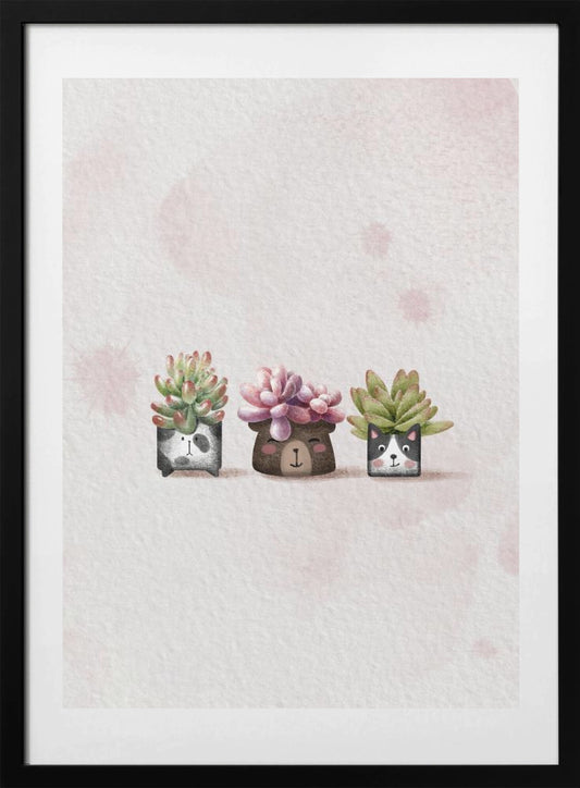 Cute Succulents - Art Print by Xuan Thai