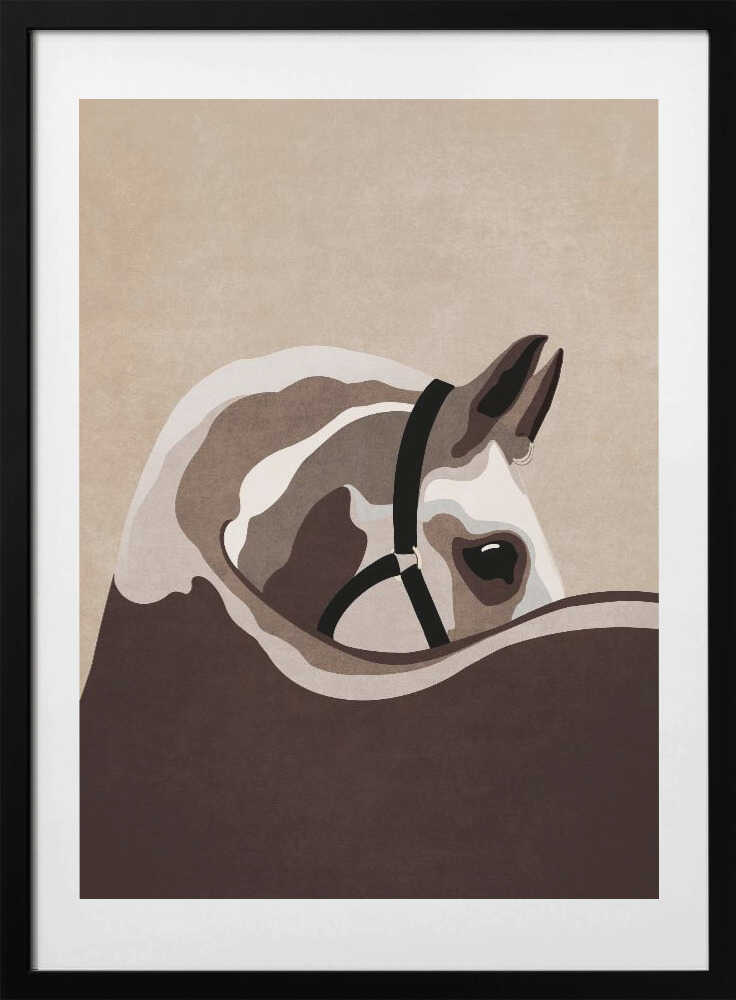 Majestic Equine Gaze - Art Print by Emel Tunaboylu