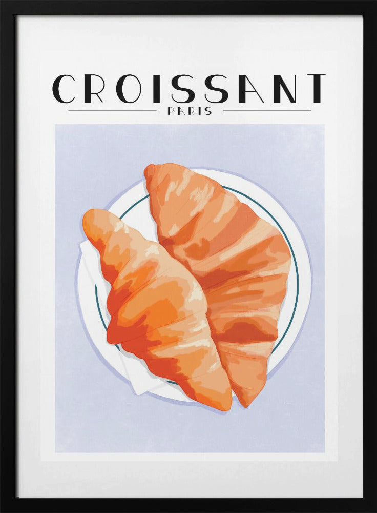 Croissant - Paris - Art Print by ByKammille
