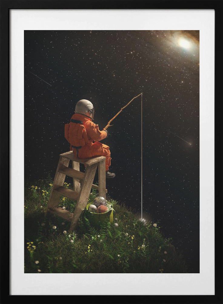 Star Fishing - Art Print by Nicebleed