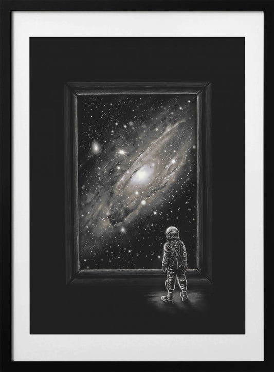 Looking Through a Masterpiece - Art Print by Nicebleed