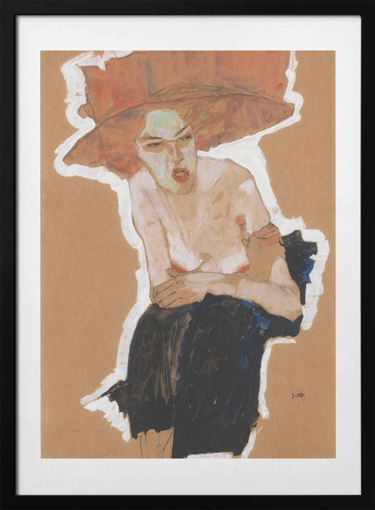 Die Hämische 1910 - Art Print by EGON SCHIELE