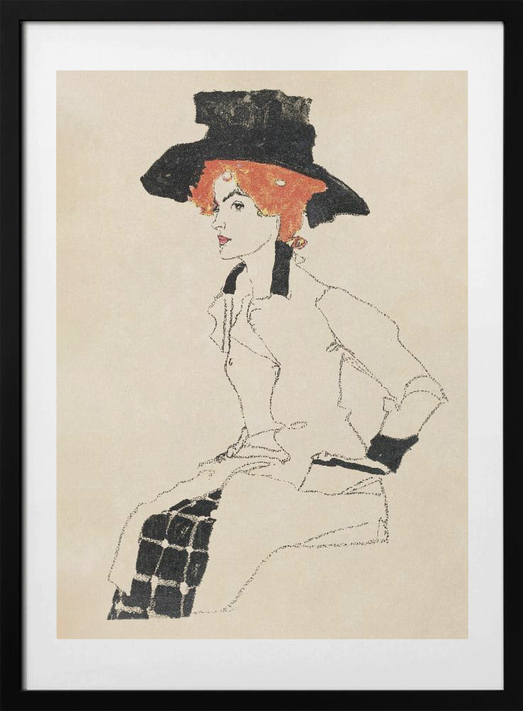 Portrait of a Woman 1910 - Art Print by EGON SCHIELE