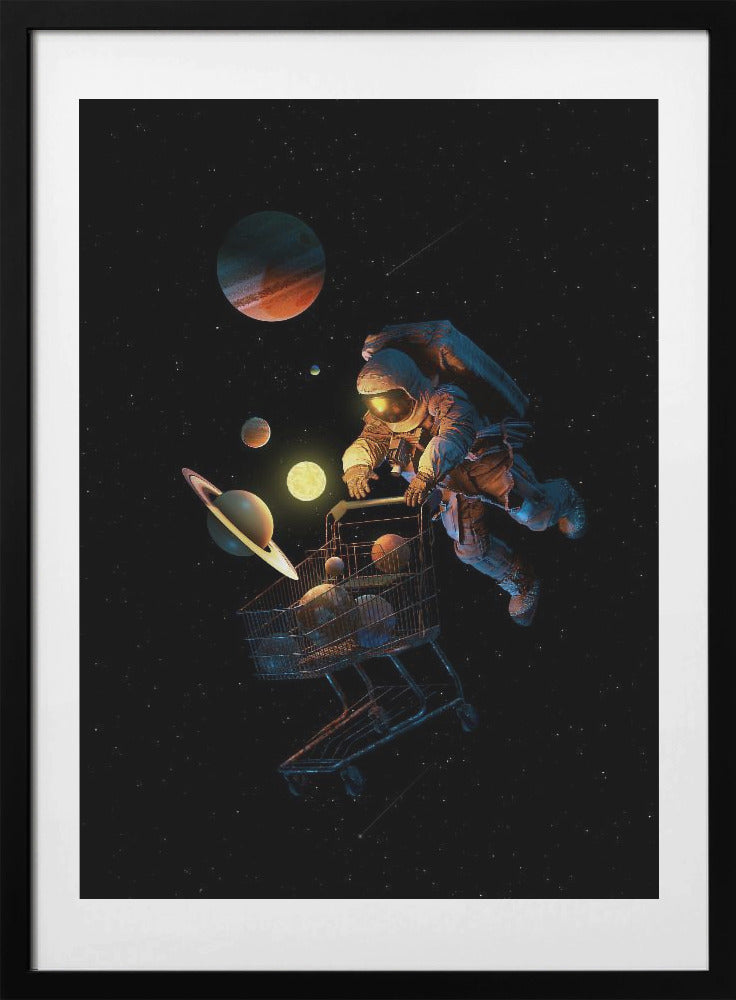 Space Cart Print - Art Print by Nicebleed