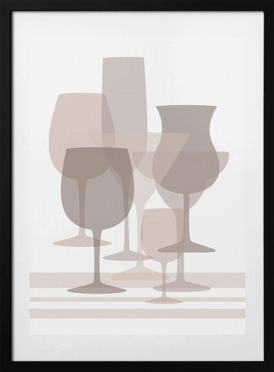 Layered Glass Harmony - Art Print by Martina