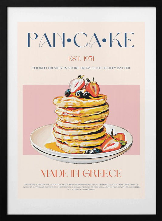 Fluffy Greek Pancakes - Art Print by Nazma Khokhar