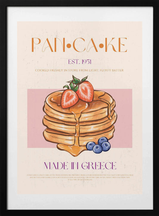 Fluffy Greek Pancakes - Art Print by Nazma Khokhar