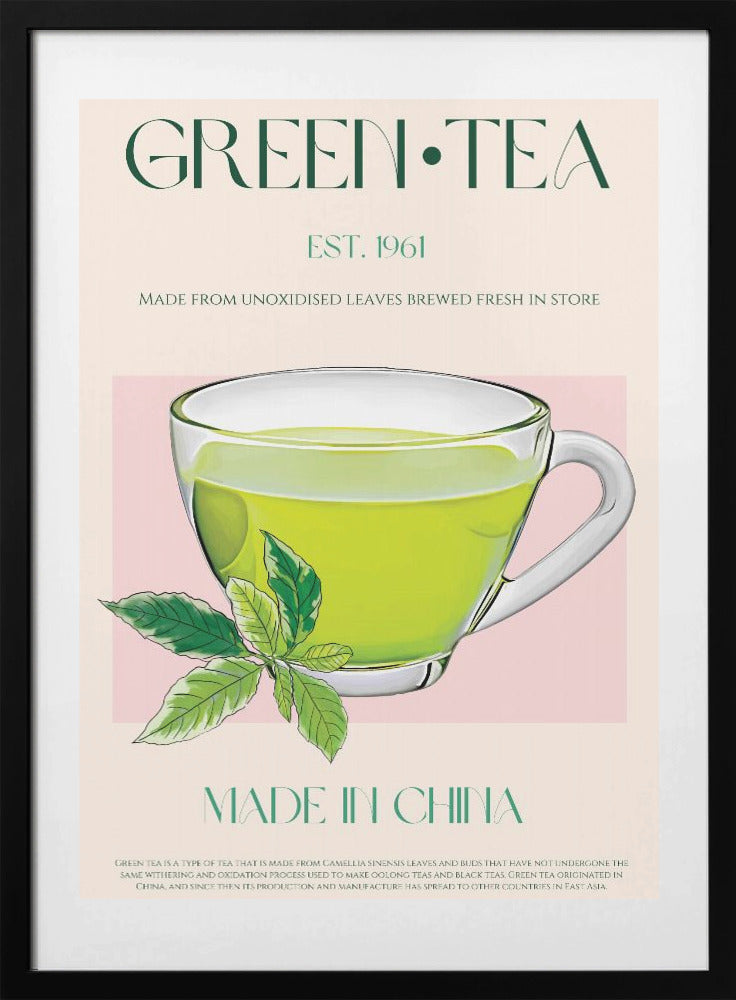 Fresh Green Tea - Art Print by Nazma Khokhar