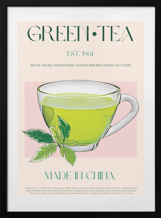 Fresh Green Tea - Art Print by Nazma Khokhar