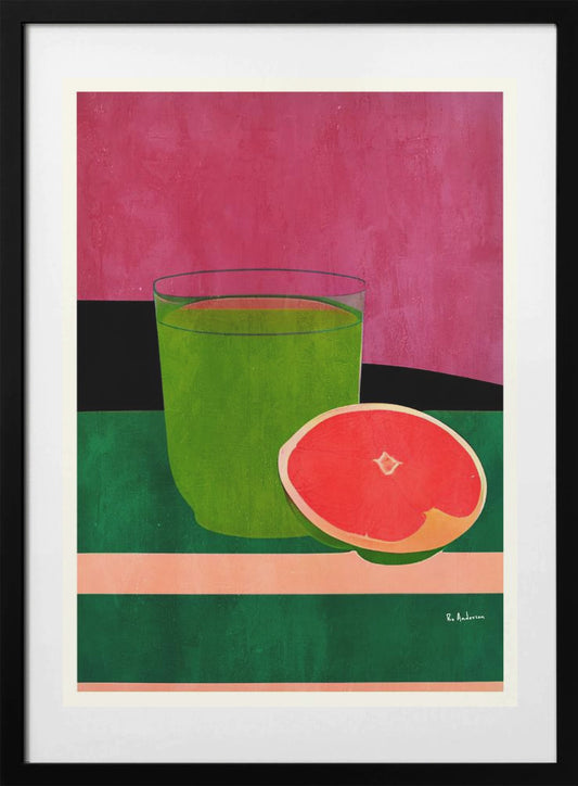 Pink, Little Grapefruit - Art Print by Bo Anderson