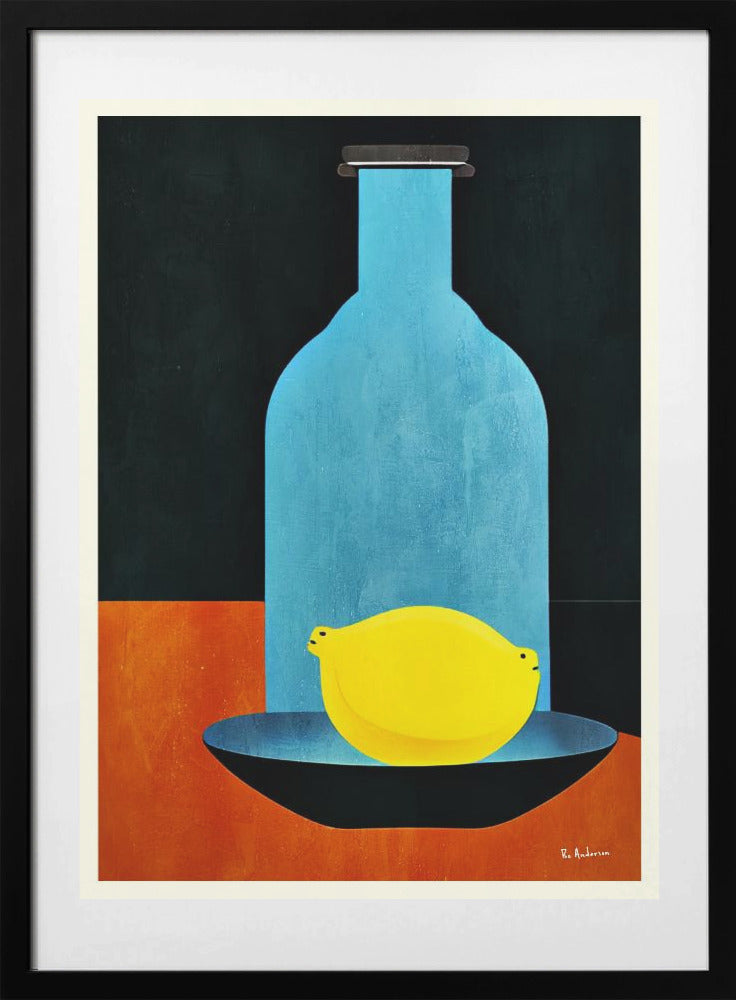 Bottle With (lonesome) Lemon : Skinny Bitch - Art Print by Bo Anderson