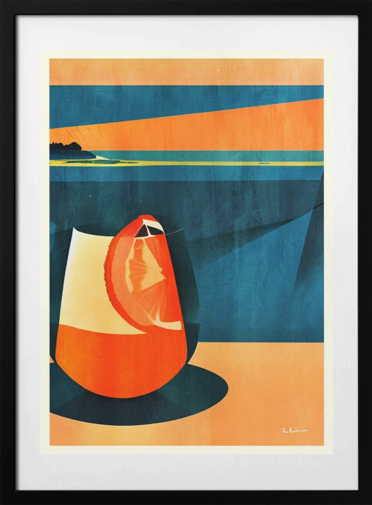 Negroni At Sunset - Art Print by Bo Anderson