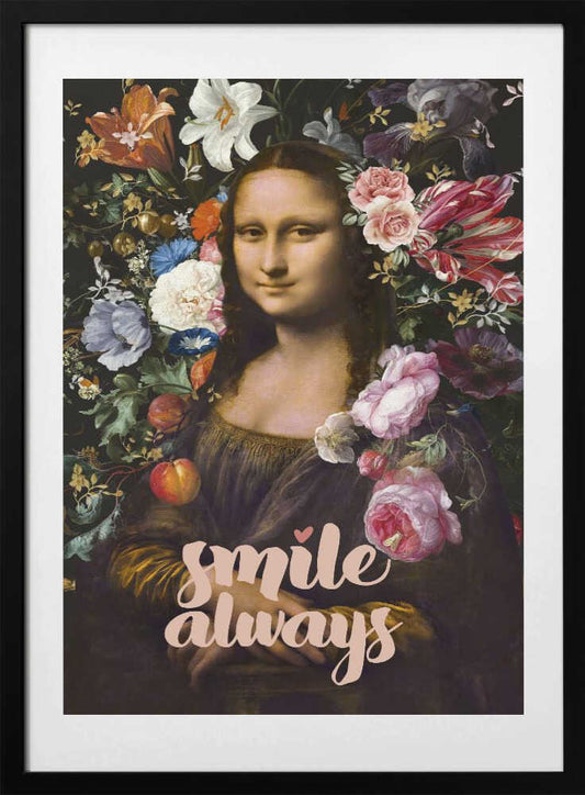 Smile Always, Mona Lisa - Art Print by amini54