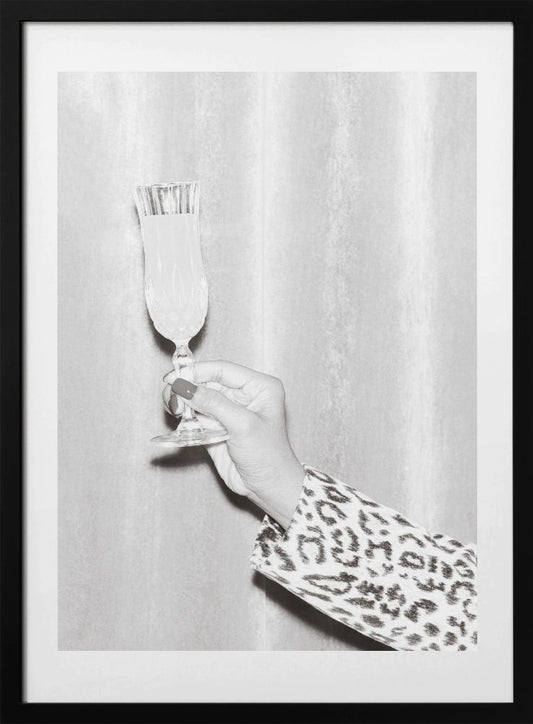 Hands Glass Black and White - Art Print by Pictufy Studio III