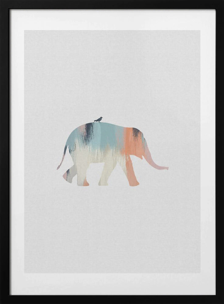 Pastel Elephant - Art Print by Orara Studio