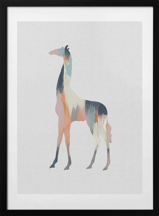 Pastel Giraffe - Art Print by Orara Studio