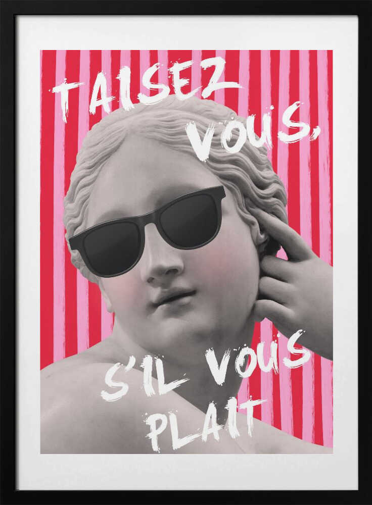 Pink and Red Striped Venus - Art Print by Talitha McQueen