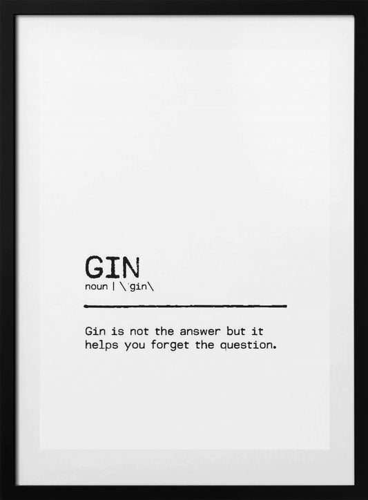 Quote Gin Question - Art Print by Orara Studio