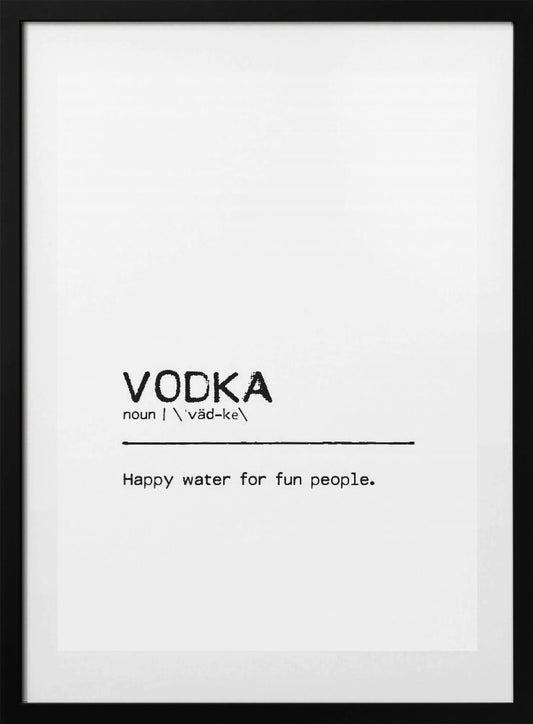 Quote Vodka Fun - Art Print by Orara Studio