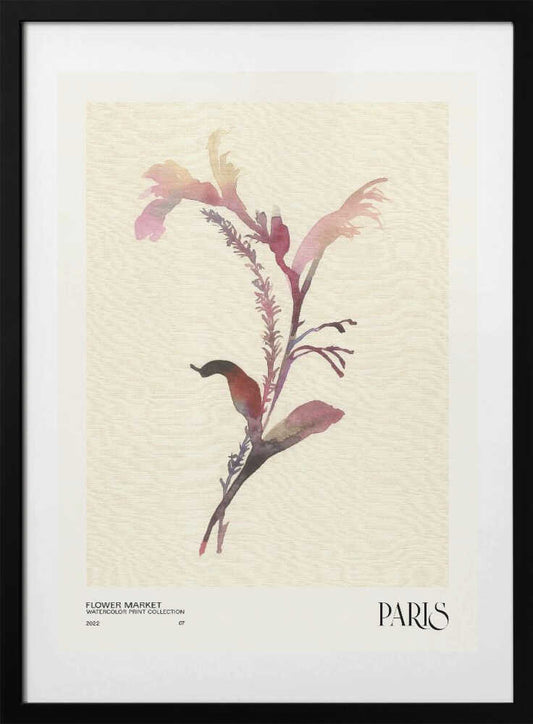 Watercolor print collection. Flower market - Paris - Art Print by NKTN
