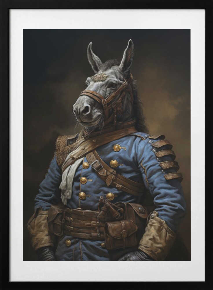 Donkey In Costume 4 - Art Print by Bilge Paksoylu