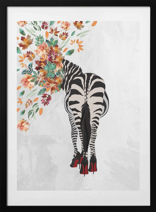 Zebra Flower Head 01 - Art Print by Sarah Manovski