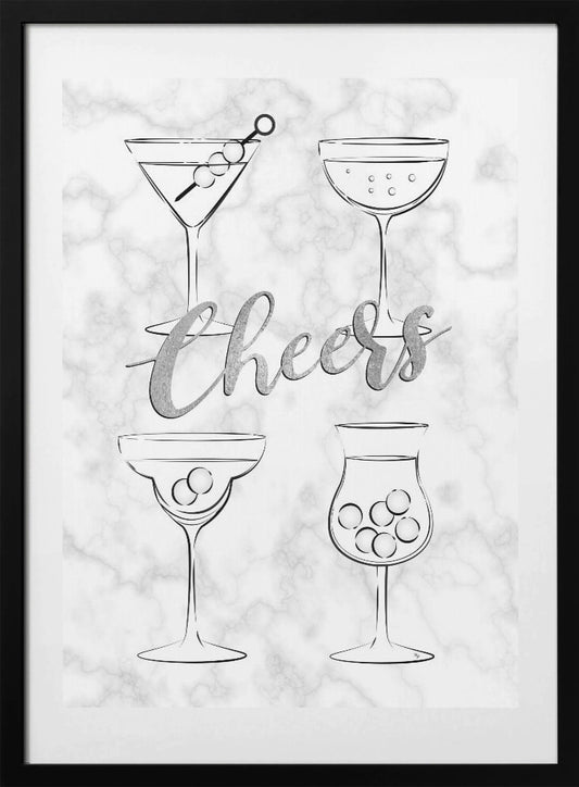 Cheers Cocktails - Art Print by Martina