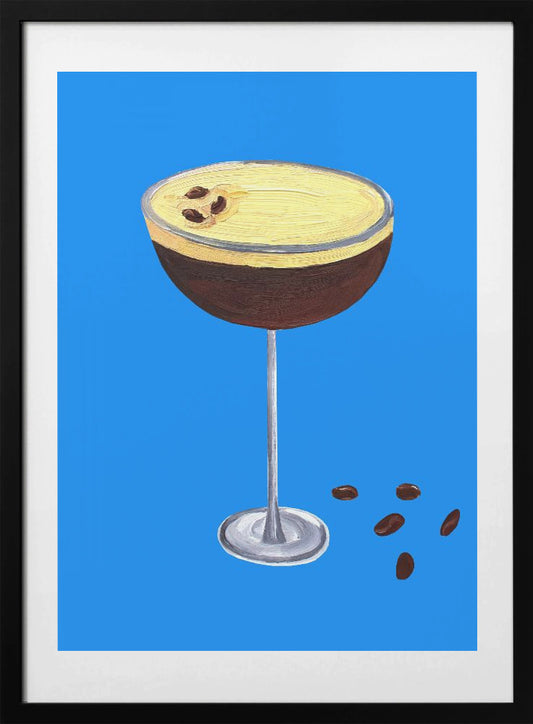 Espresso Martini Blue - Art Print by Alice Straker