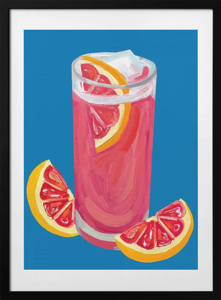Grapefruit Paloma Blue - Art Print by Alice Straker