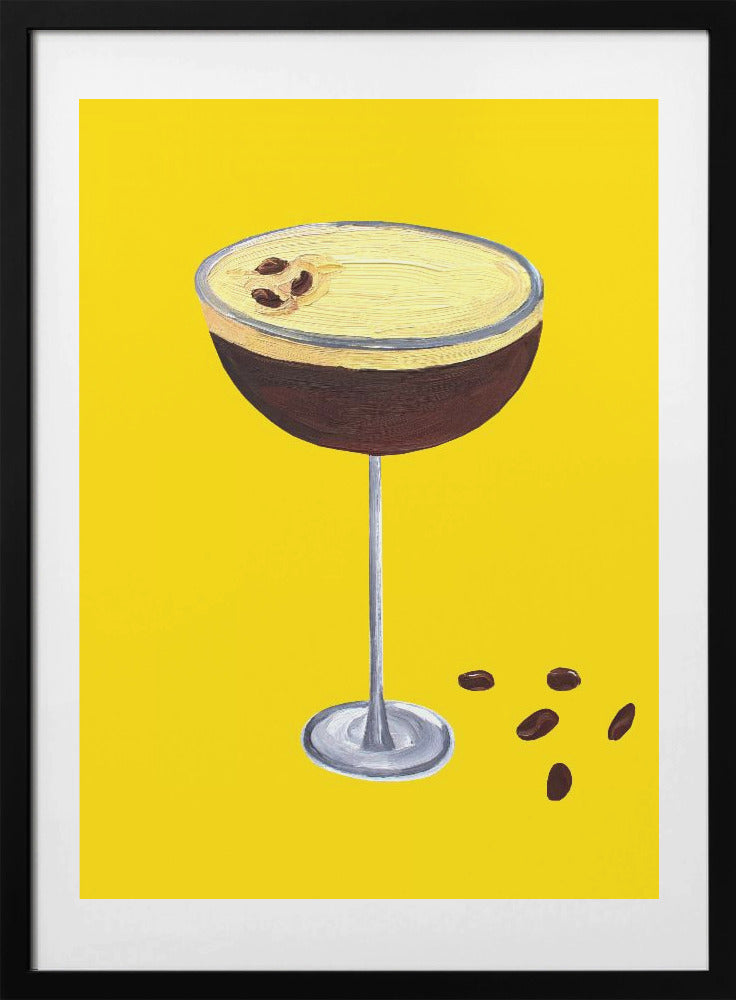 Espresso Martini Buttercup Yellow - Art Print by Alice Straker