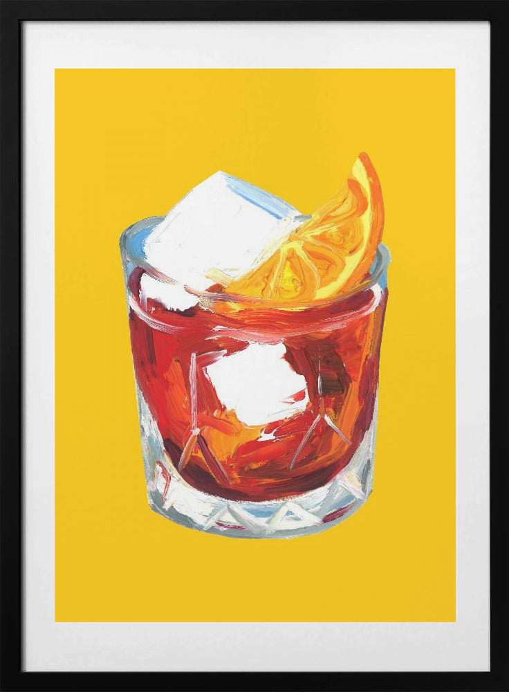 Negroni Sunshine Yellow - Art Print by Alice Straker