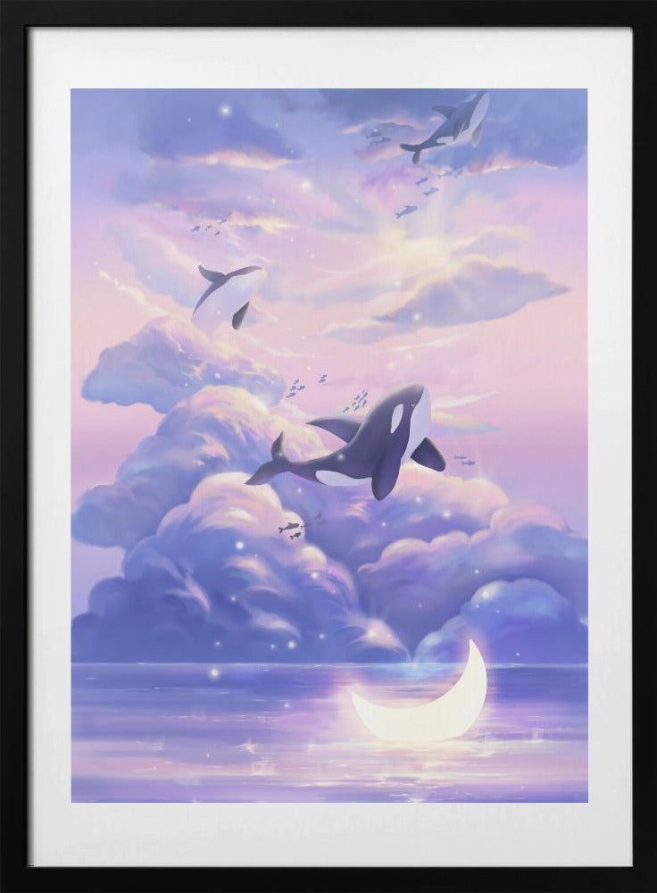 Fantasy Beautiful Whale - Art Print by Xuan Thai