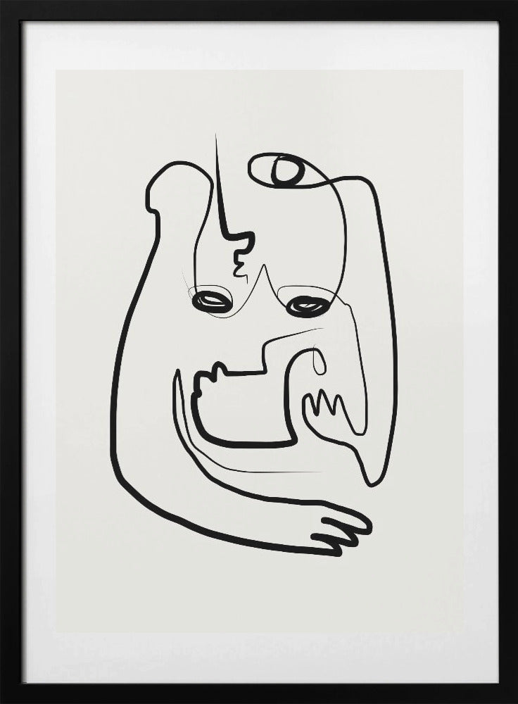 Modern Art In This Continuous Line Drawing - Art Print by Little Dean