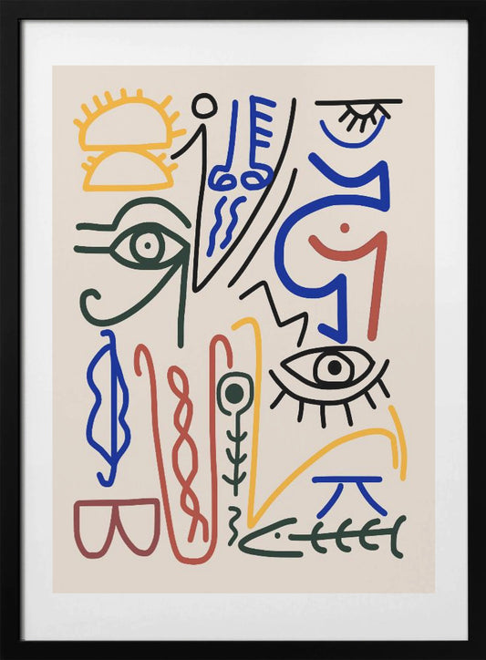 Mystical Symbols - Art Print by Little Dean