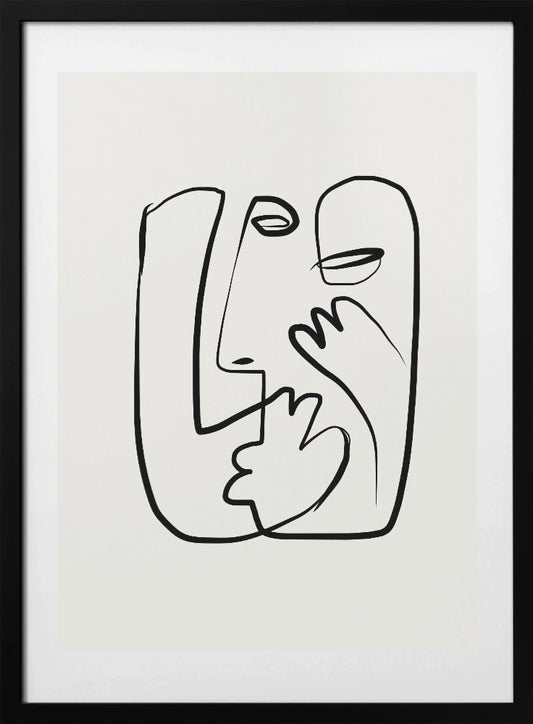 Whimsical Faces - Art Print by Little Dean