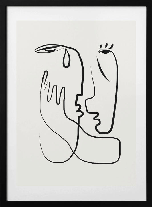 Don't Cry Line Art - Art Print by Little Dean