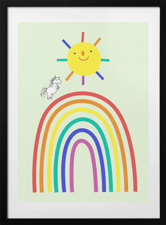 Sunny Rainbow Joy - Art Print by Little Dean