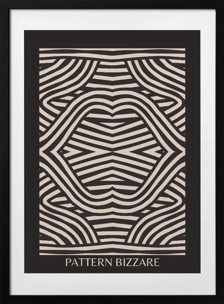 Black Pattern Bizarre - Art Print by Little Dean