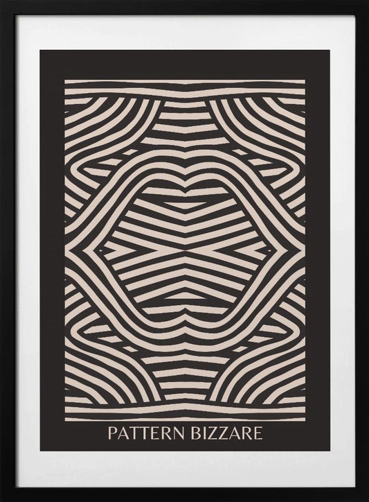 Black Pattern Bizarre - Art Print by Little Dean
