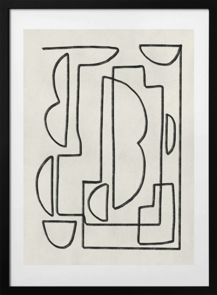 Abstract Line Art Sketch - Art Print by Little Dean