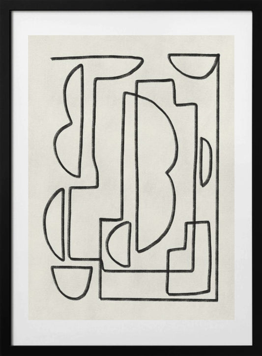 Abstract Line Art Sketch - Art Print by Little Dean