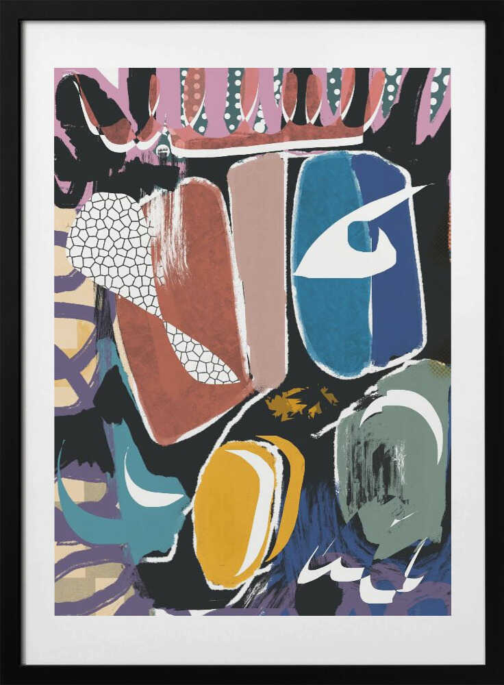 Playful Pebble Abstract - Art Print by Little Dean