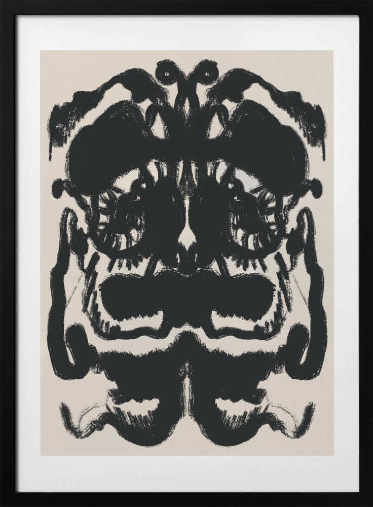 Abstract Inkblot Captures Symmetrical - Art Print by Little Dean