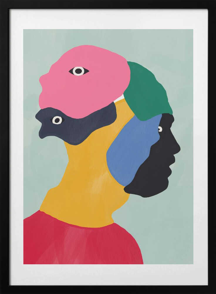 Hiding Behind Masks - Art Print by Little Dean