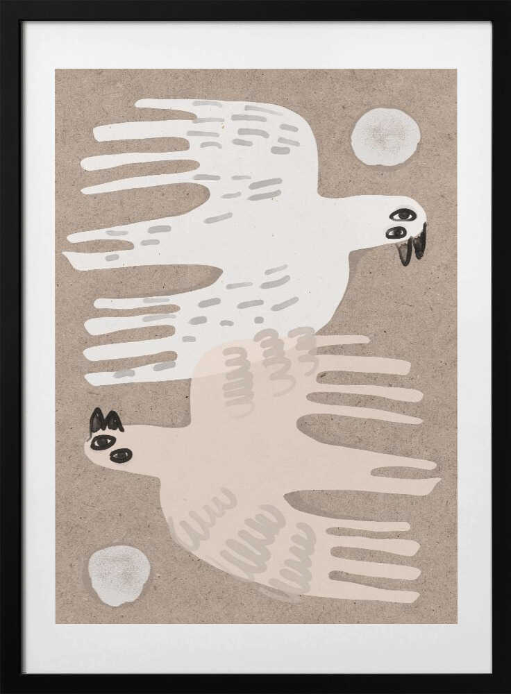 Dual Flight Harmony - Art Print by Treechild